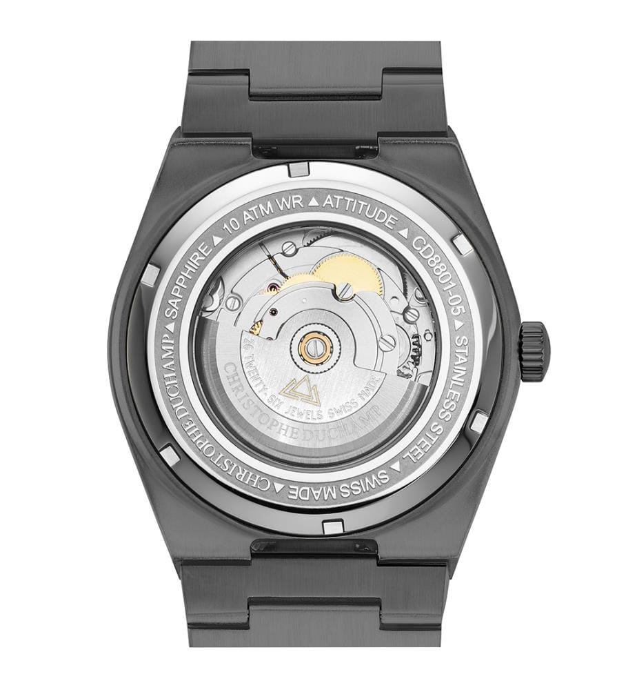 Attitude Automatikuhr – Schwarz - 41 mm