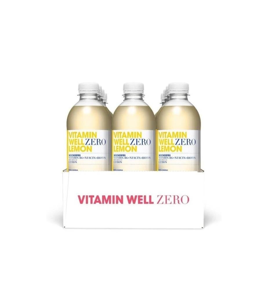 12 x Vitamin Well Zero Lemon - 50 cl