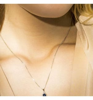 Ciondolo Abra 375/100 - Argento e Azzurro Scuro