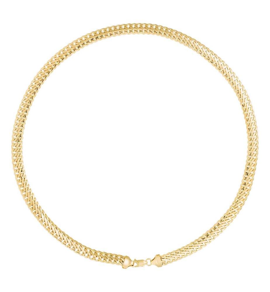 Halsband Nathalia - Gelbgold 375/1000 und Ovale Masche