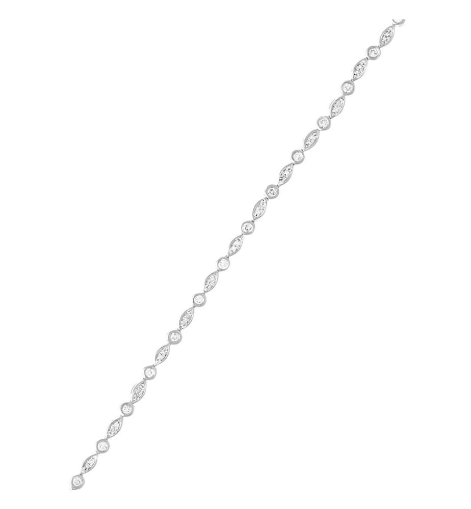 Armband Glückslinie - Weissgold 375/1000