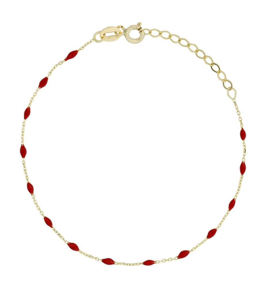 Armband "Amada Rot" - Gelbgold