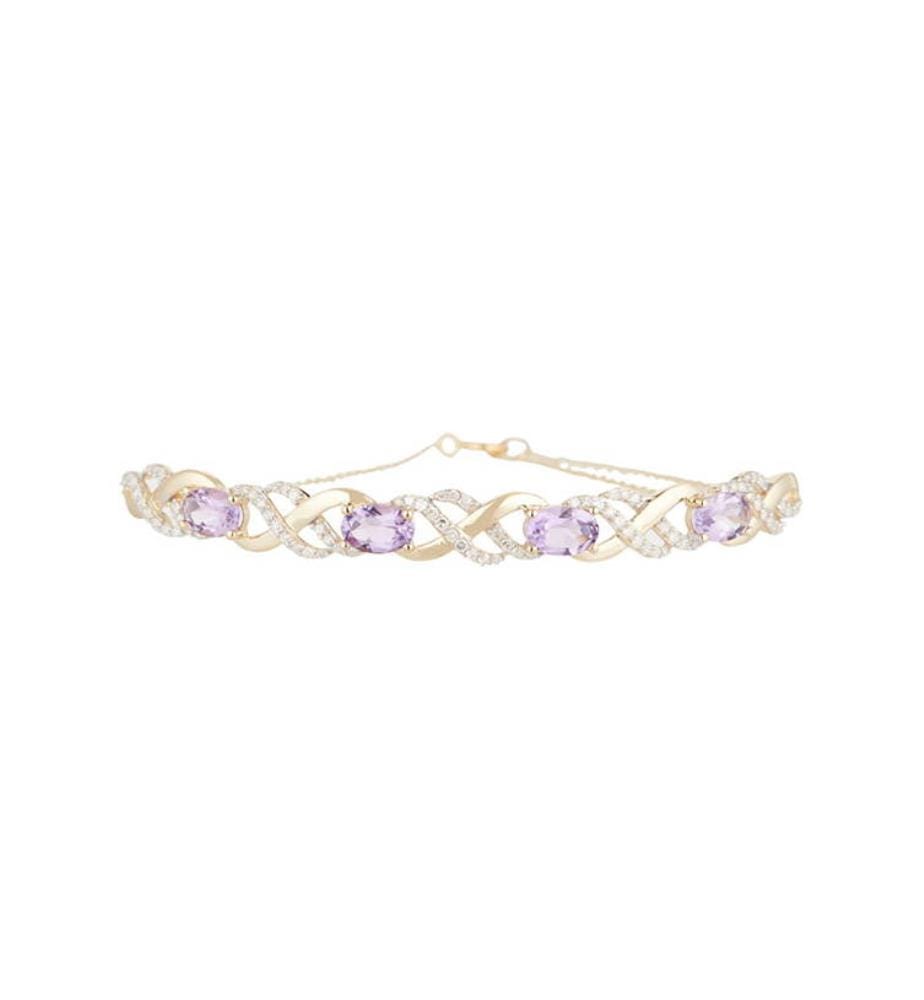 Armband Launceston - Gold und Violett