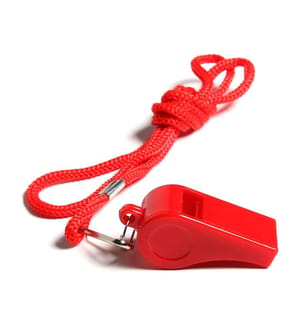 Plastikpfeife für Schiedsrichter mit Lanyard