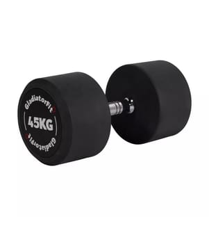 Rundhantel aus Gummi - 45kg