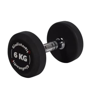Rundhantel aus Gummi - 6 KG