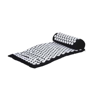Akupressurmatte mit Kissen - Schwarz und Weiss