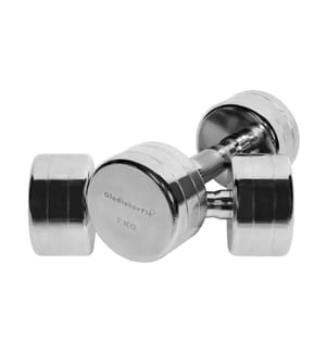 Chrom-Rundhanteln (Satz von 2) - 2 x 7 kg