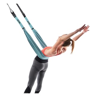 Luft-Yoga-Hängematte mit Gurt - Blau