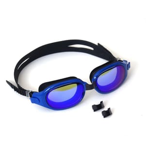 Erwachsenen-Schwimmbrille mit grossen Gläsern - Blau