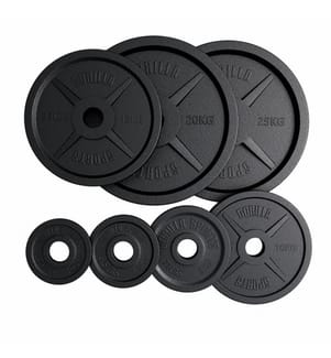 Disque olympique noir en fonte Ø 51 mm, 25 KG