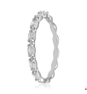 Ring Vittore Marquise - Silber und Weiss