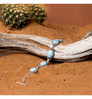 Armband Ayim Kay Larimar 8,50ct/6 und Massivsilber