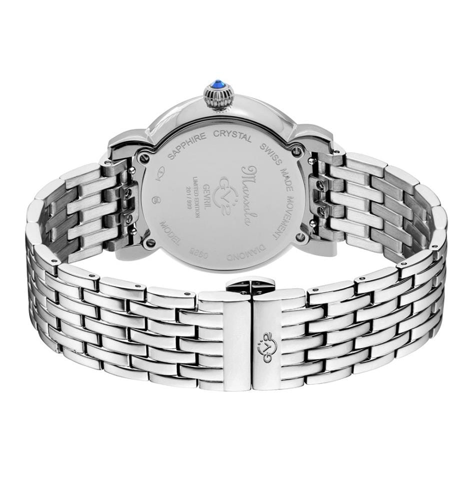 Montre à Quartz Marsala avec bracelet en Acier Inoxydable - Silver