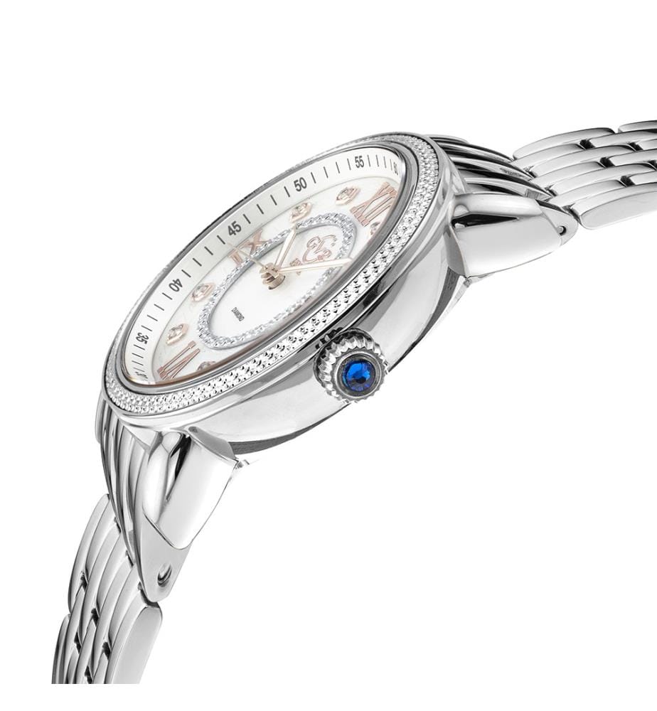 Montre à Quartz Marsala avec bracelet en Acier Inoxydable - Silver