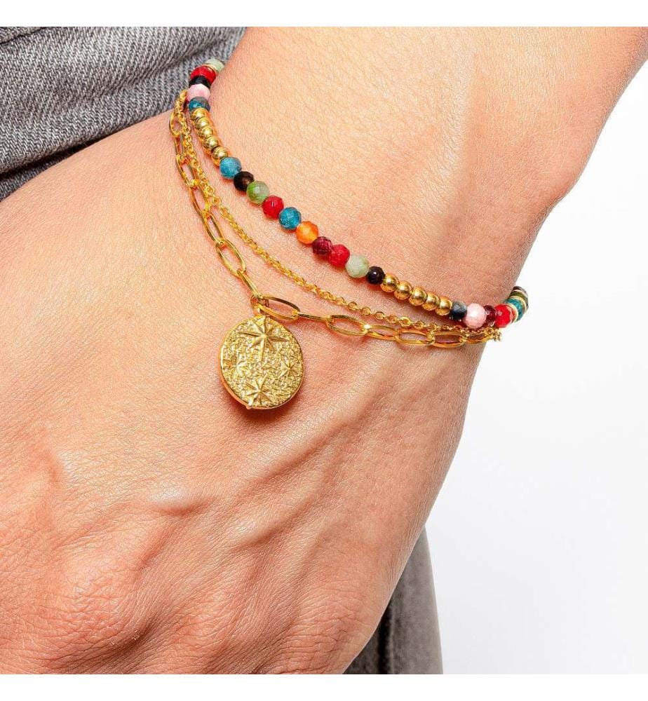 Galaxis Crystal Steel Bracelet - Multicolor
