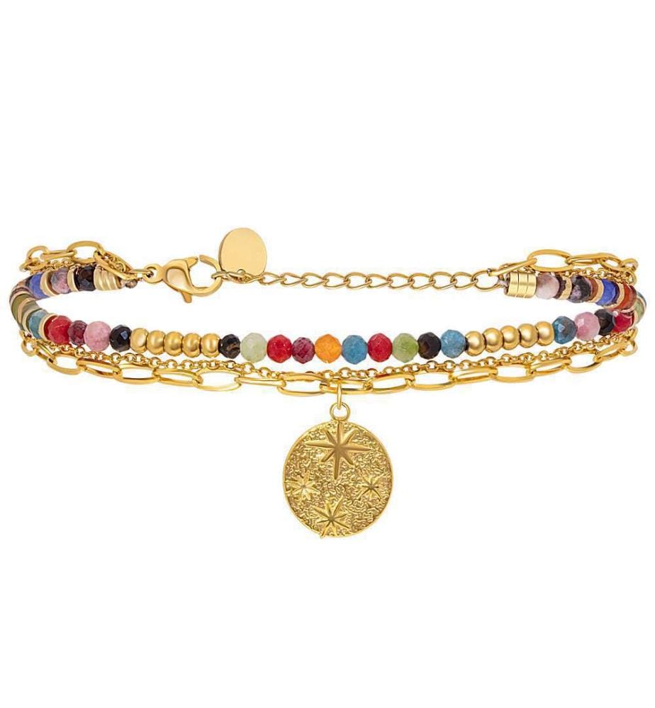 Galaxis Crystal Steel Bracelet - Multicolor
