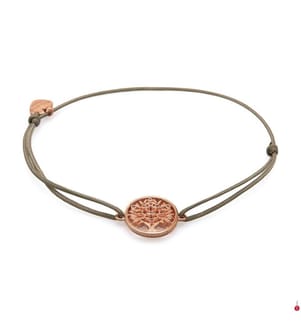 Armband Sterlingsilber 925 - Rosévergoldet und Braun