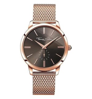Quarzuhr 42 mm - Braun und Rosa