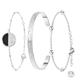 3er-Set Armbänder by So Charm - Silber