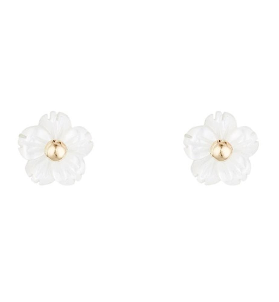 Boucles d'Oreilles Jolie margherite - Doré