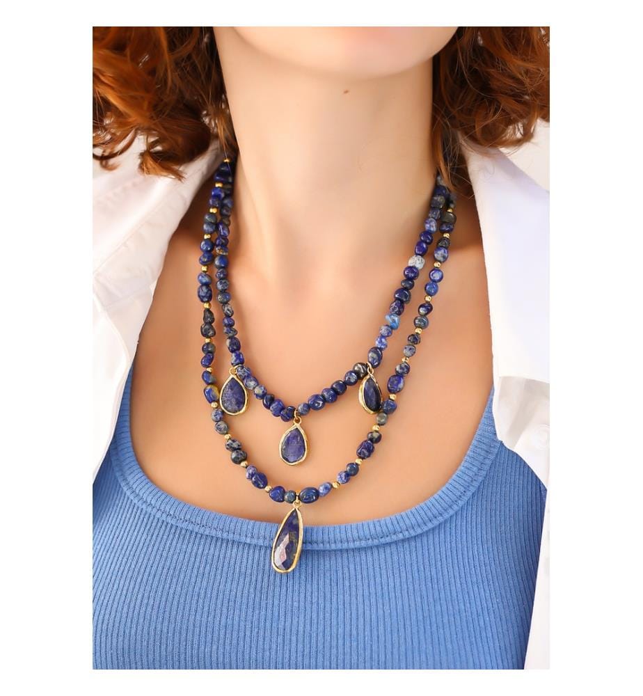 Lapis Lazuli Necklace - Dark Blue