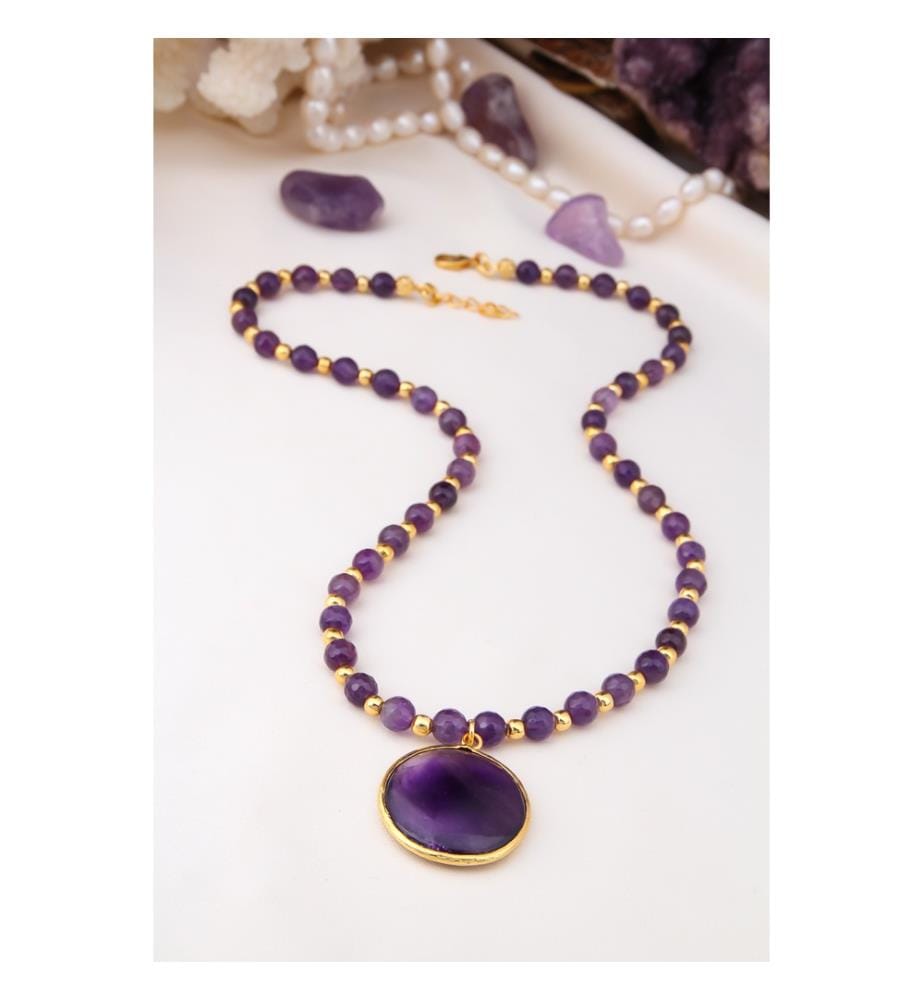 Collier d'améthyste - violet