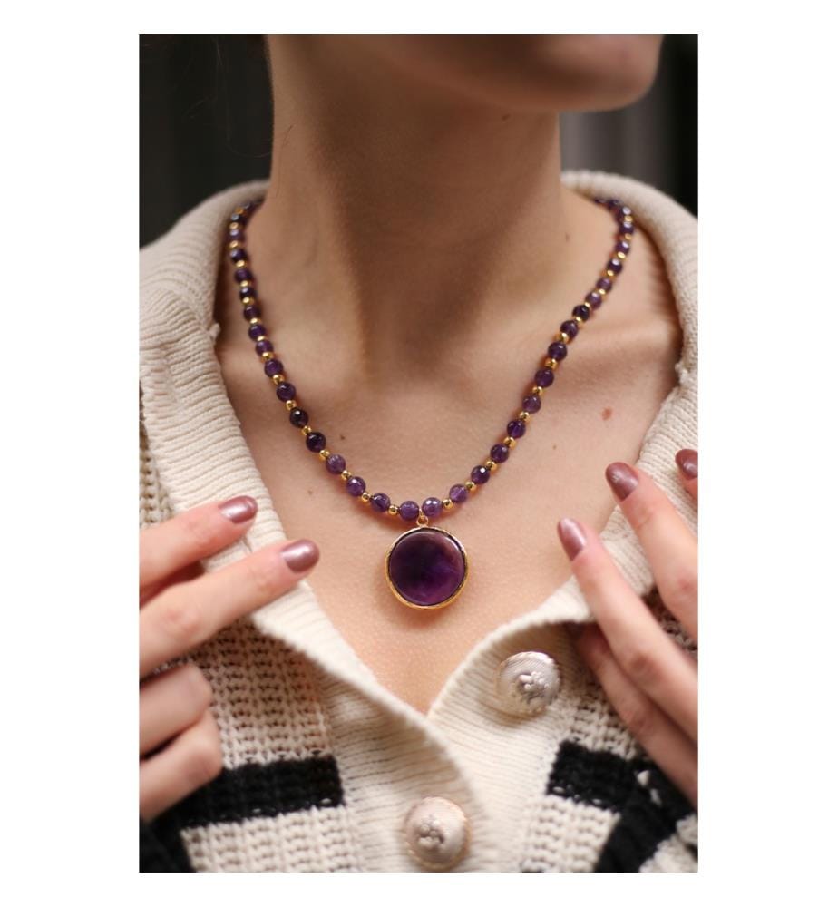 Collier d'améthyste - violet