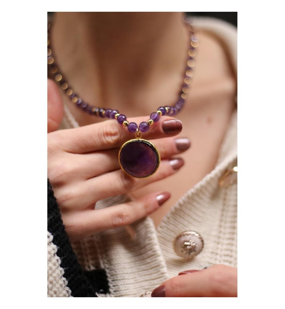 Collier d'améthyste - violet