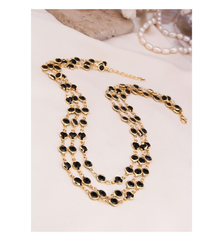 Collier Cristal - Noir