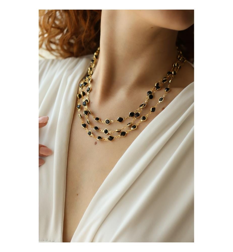 Collier Cristal - Noir