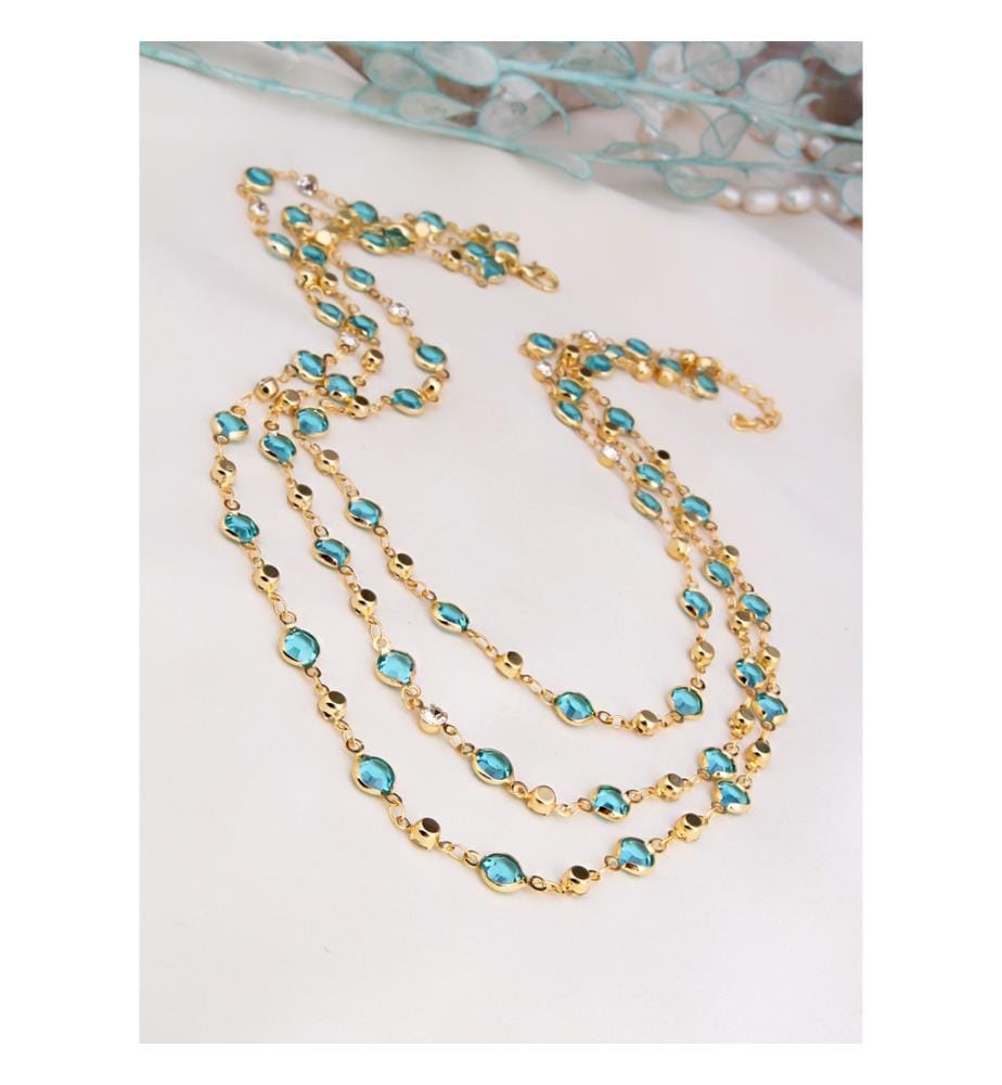 Collier Cristal - Bleu