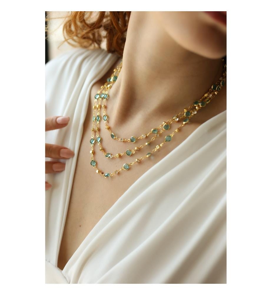 Collier Cristal - Bleu