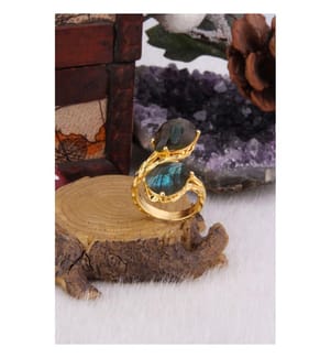 Labradorit Ring - Grau