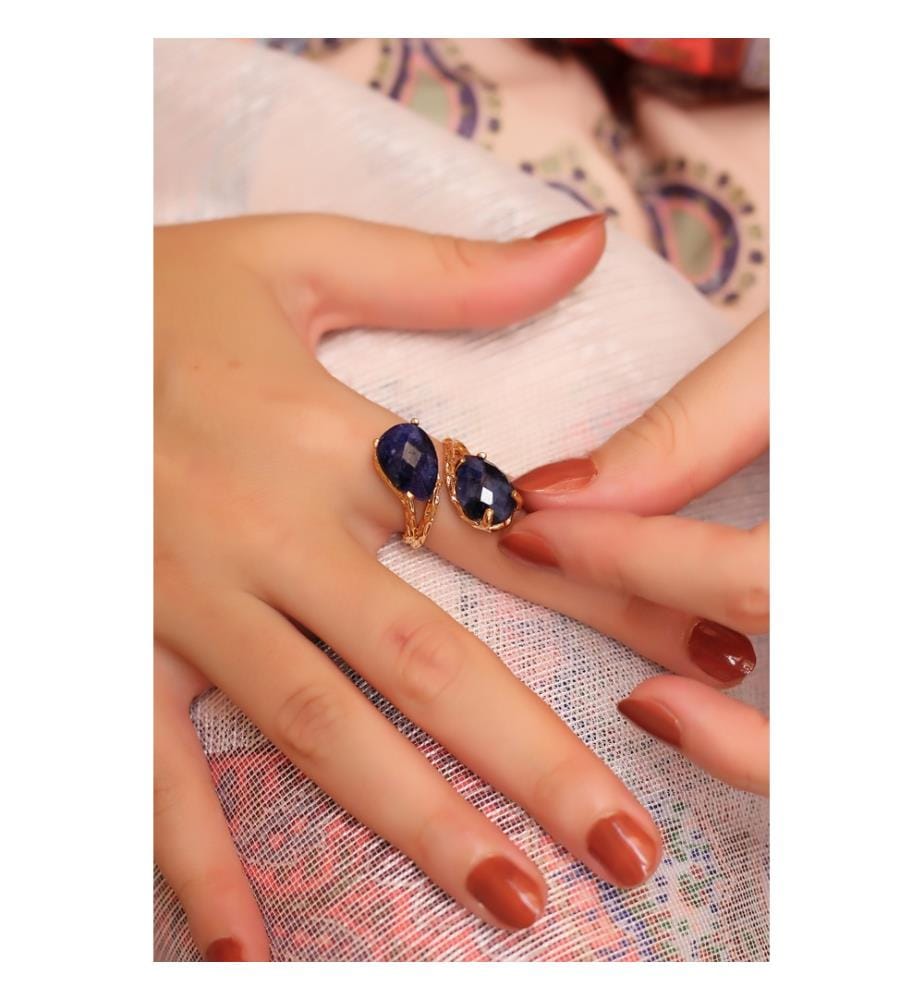 Saphir Ring - Dunkelblau