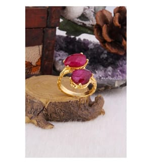 Achat-Ring - Dunkelrosa