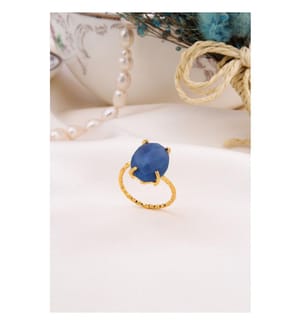Blauer Opal Ring - Blau
