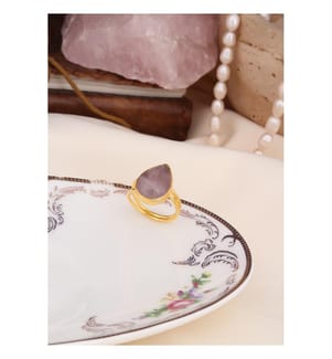 Bague Quartz Rose - Rose