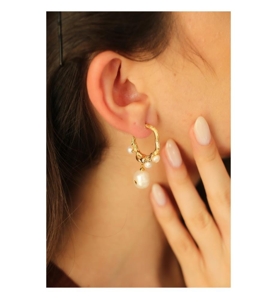 Pearl Earrings - White 