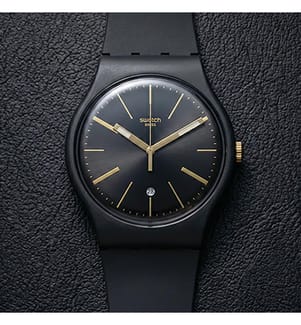 A Dash Of Yellow Watch - Black
