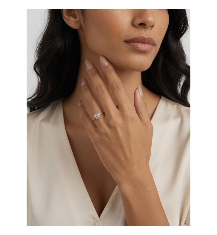 Bague Radiant Elegance avec zircon transparent - Argent