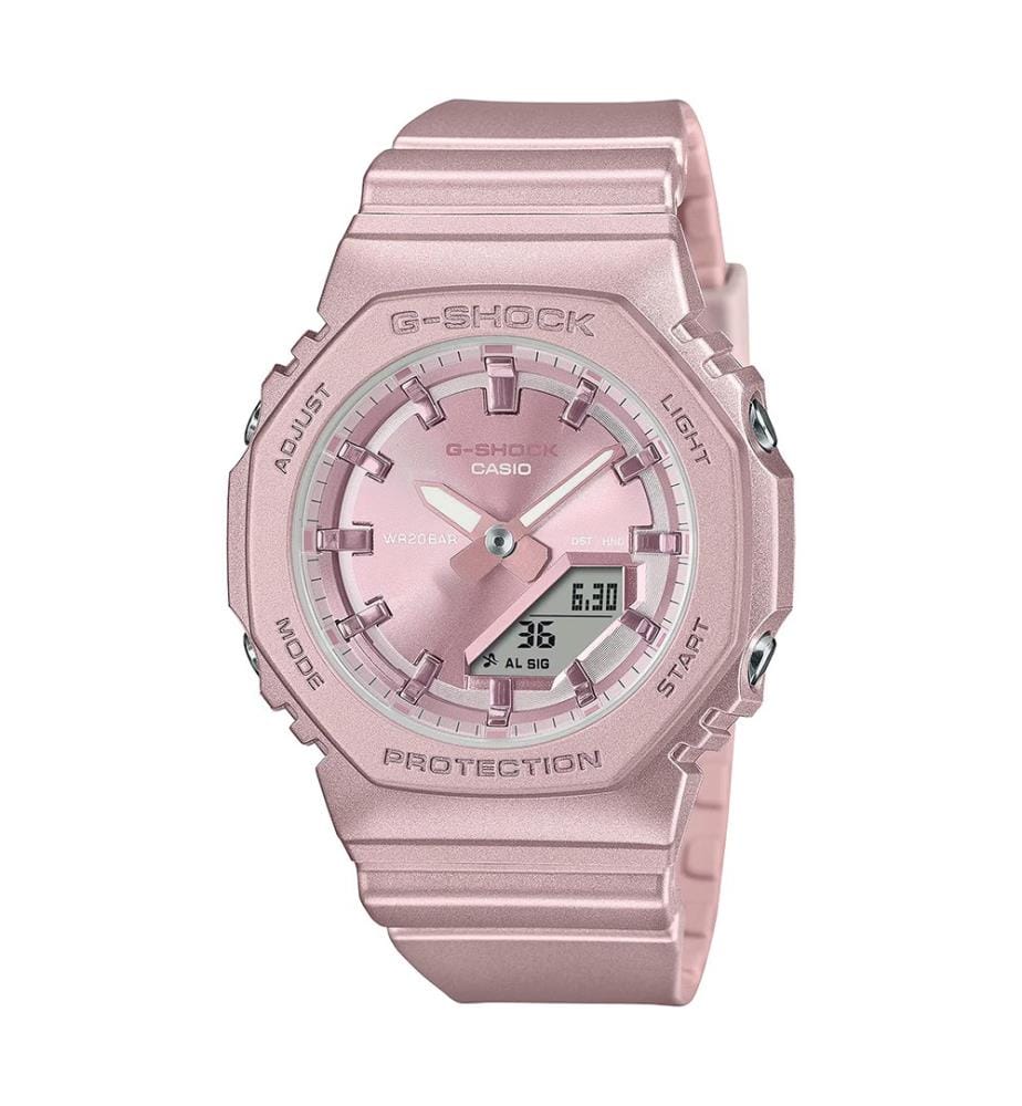 Analog-Digitaluhr - Rosa