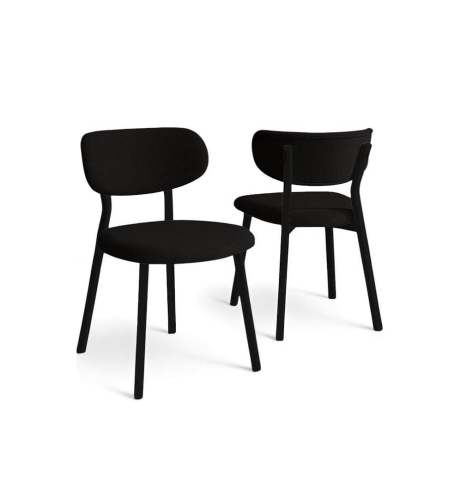 6er-Stuhlset – Schwarz