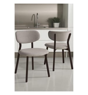 6er-Stuhlset – Grau / Braun