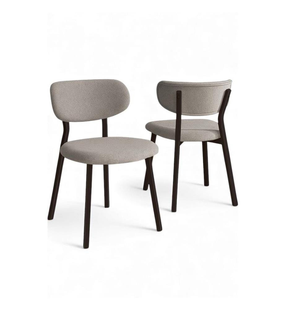 6er-Stuhlset – Grau / Braun
