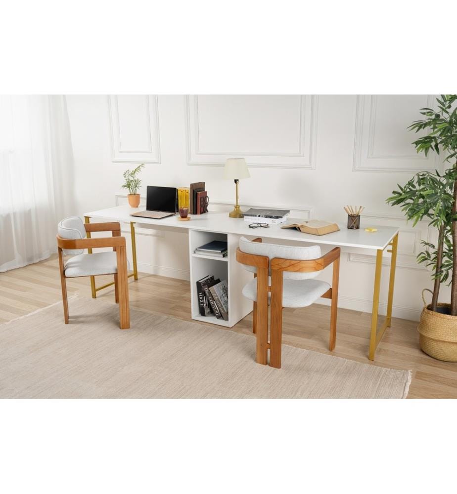 Bureau d'étude - Blanc / Doré