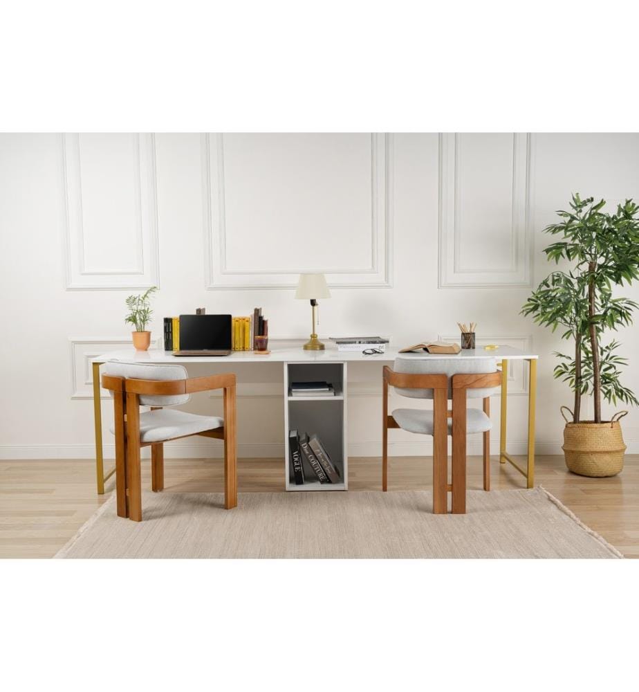 Bureau d'étude - Blanc / Doré