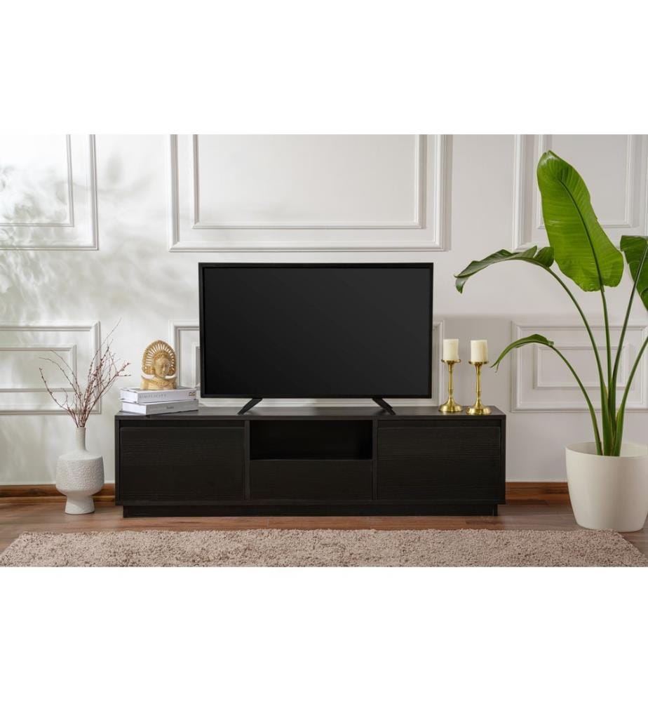 TV-Möbel – Schwarzes Holz