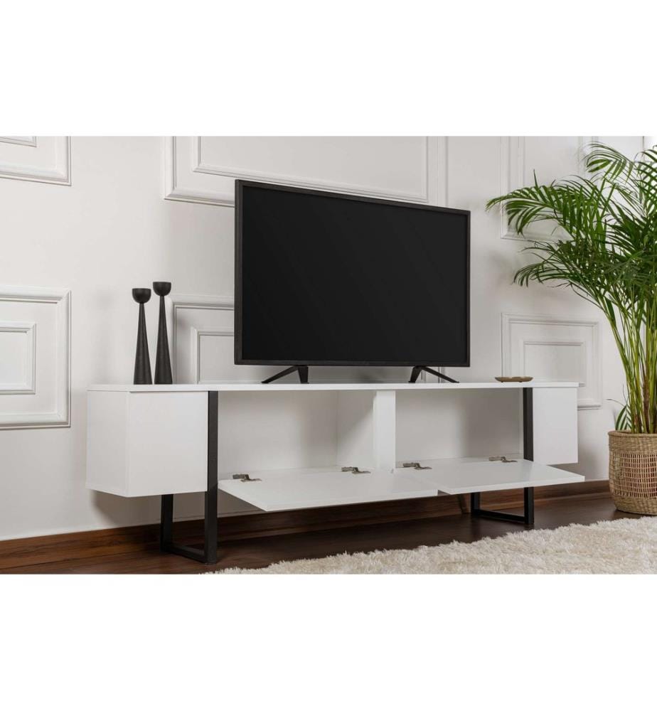 TV-Möbel – Weiss / Schwarz