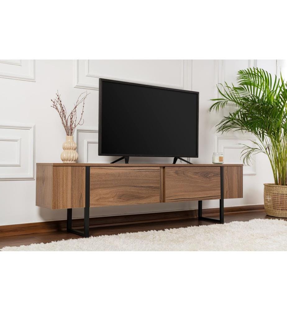 TV-Schrank – Nussbaum / Schwarz